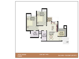 Floor Plans 2BHK-Unit-Plan_850 Sq.Ft. 