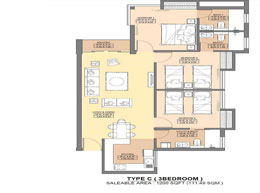 Floor Plans Type C(3 Bedroom)