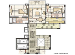 Floor Plans 2 BHK Apartment