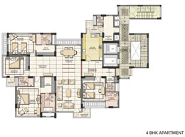 Floor Plans 4 BHK Apartment