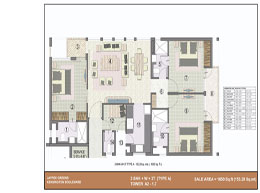 Floor Plans 3 BHK+W+3T+Type A-1650 Sq. ft.