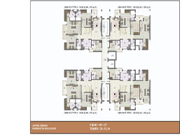 Floor Plans 3 BHK+W+3T