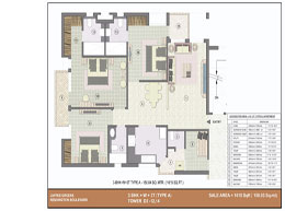 Floor Plans 3 BHK+W+3T+Type A-1615 Sq. ft.