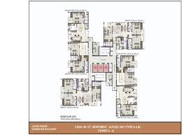 Floor Plans 3 BHK+W+3T-2nd floor level