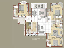 Floor Plans Fifth Floor-4BHK+Family (Type D)