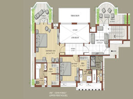 Floor Plans Upper Pent House-4BHK+Family