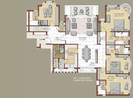 Floor Plans Lower Pent House-5BHK+Family