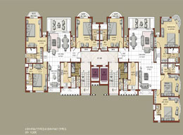 Floor Plans Fifth Floor 4BHK+Family (Type D) & 3BHK+Family
(Type D)
