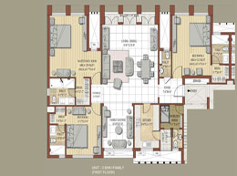 Floor Plans First Floor-3BHK+Family