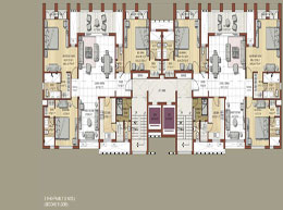 Floor Plans Second Floor 3 BHK+Family( 2 NOS.)