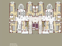 Floor Plans 9th, 12th & 16th Floor
3 BHK+Family( Type B)