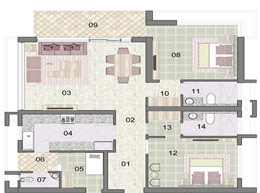 Floor Plans 2BHK
