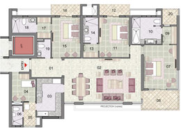 Floor Plans 3BHK (Type A)