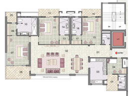 Floor Plans 3BHK (Type B)