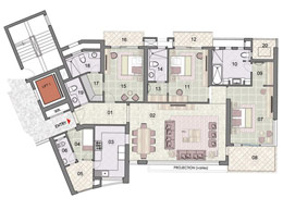 Floor Plans 3BHK (Type C)