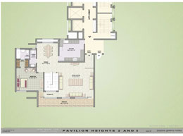 Floor Plans 2BHK-Pent-House-Lower-Level Type-2