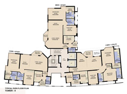 Floor Plans Typical Even Plan Tower-9