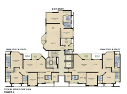 Floor Plans Typical Even Plan Tower-2