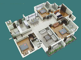 Floor Plans 4 BHK - 3000 Sq. Ft.