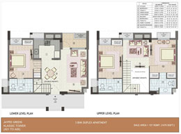 Floor Plans 3 BHK Lower & Upper_1470 Sq. ft.